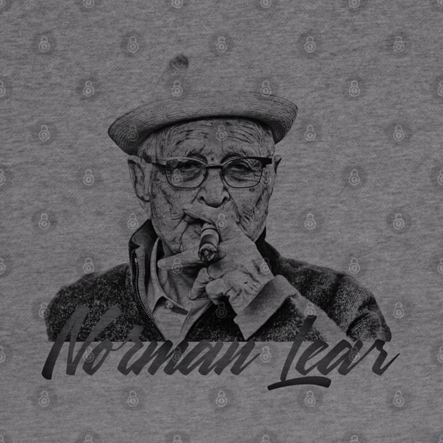 Norman Lear-Tribute Design in Black & White Illustrations by tepe4su